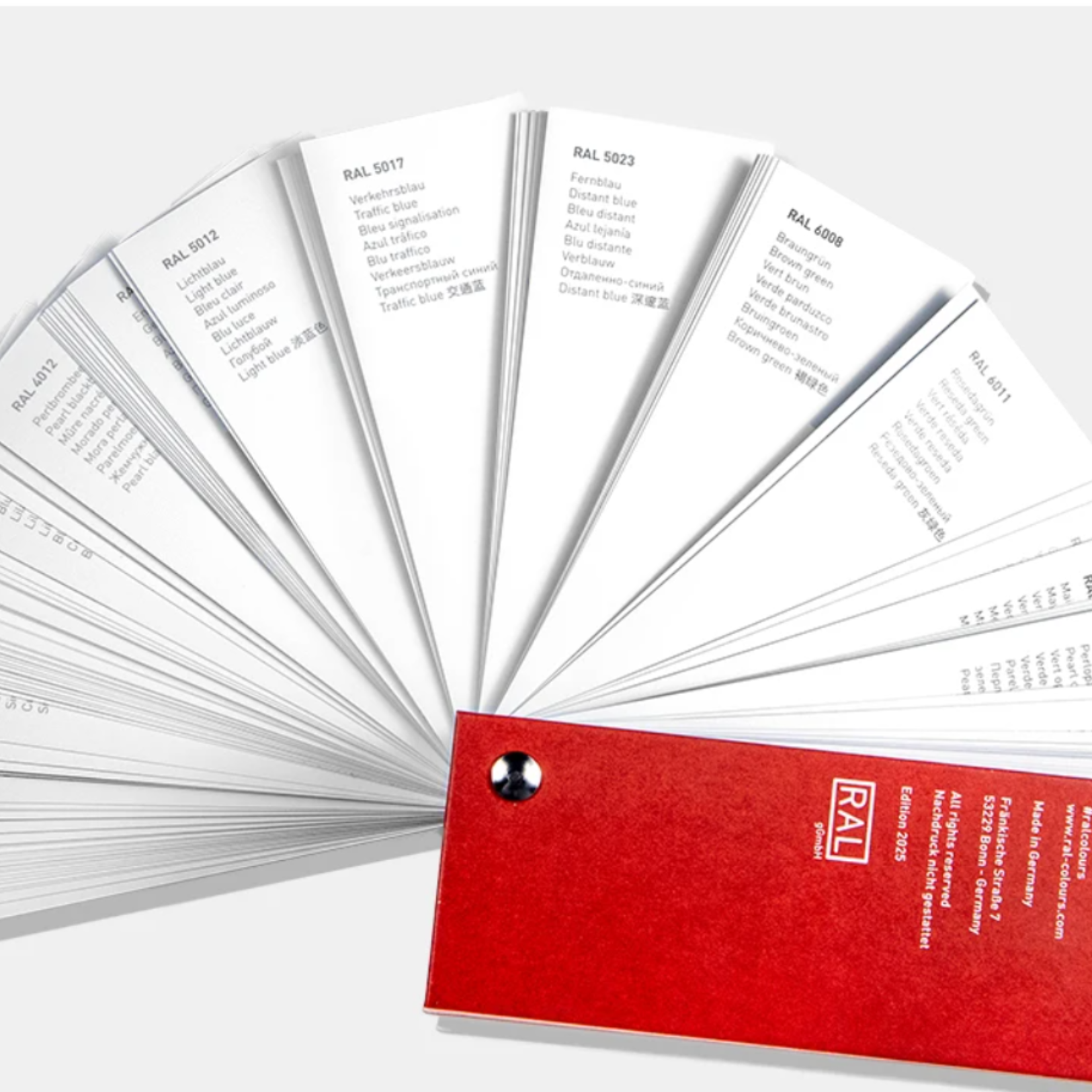 勞爾RAL-K5 半啞光-限量版100周年紀念封面,2025新品上市,獨特封面設計,含216種經典色彩,型號:RAL-K5m-100(半啞光):圖片 6